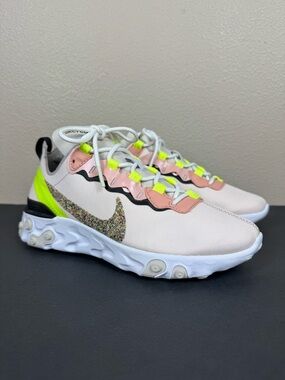 Nike React Element 55 Rare Light Pink 6.5 Womens Running Sneakers